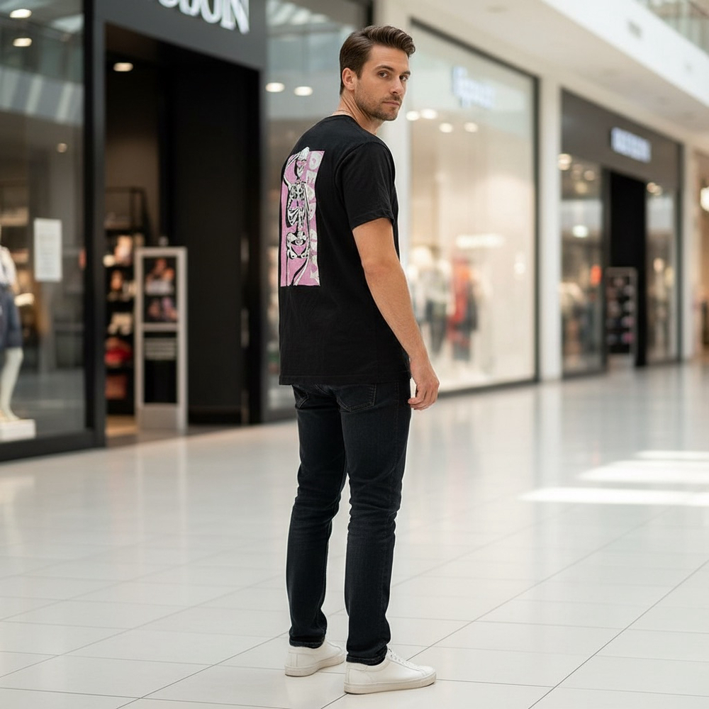 Men's CHOMP Short Sleeve Tee - Size S - Black/Pink